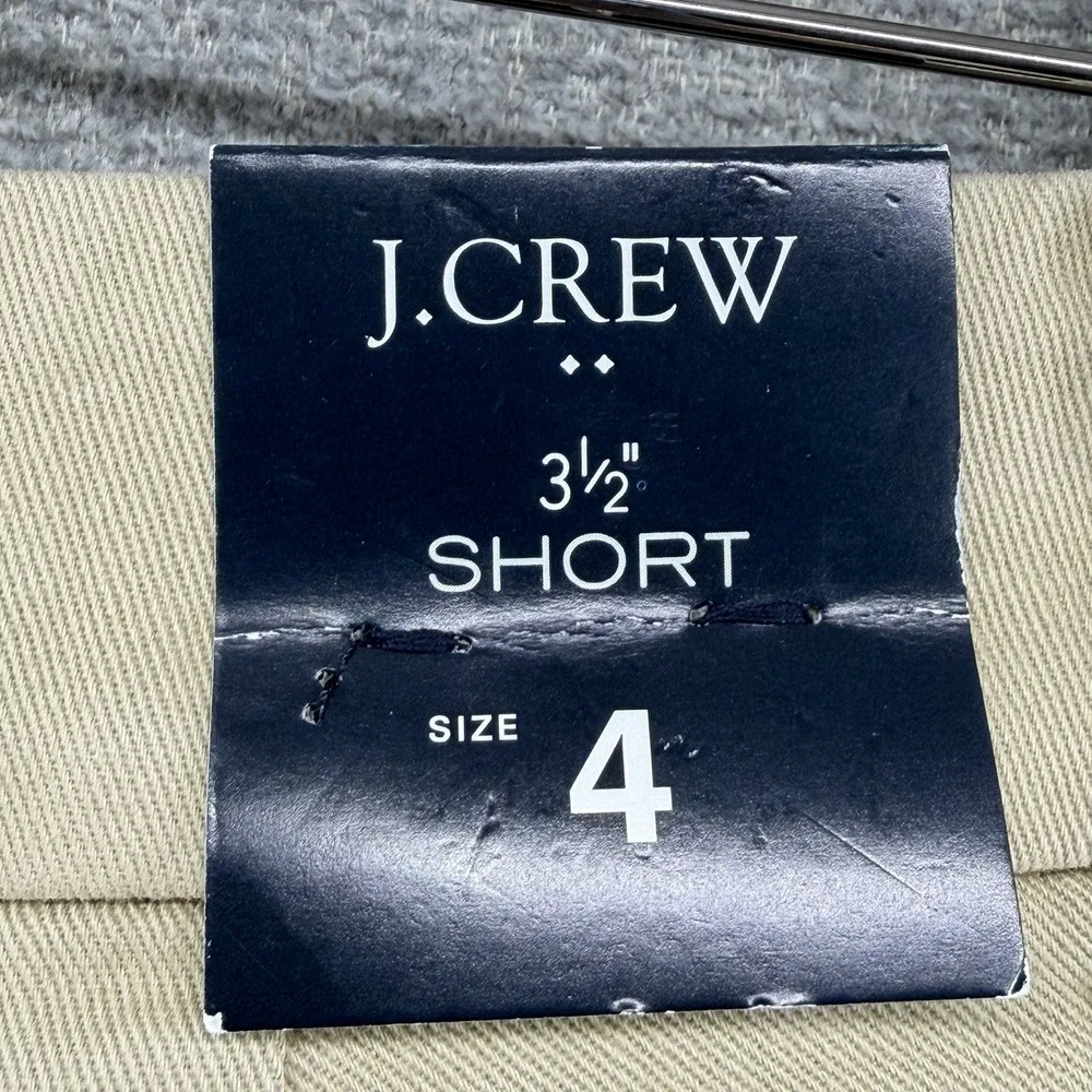 J Crew Classic Chino Shorts Women Size 4 Beige Casual NEW
